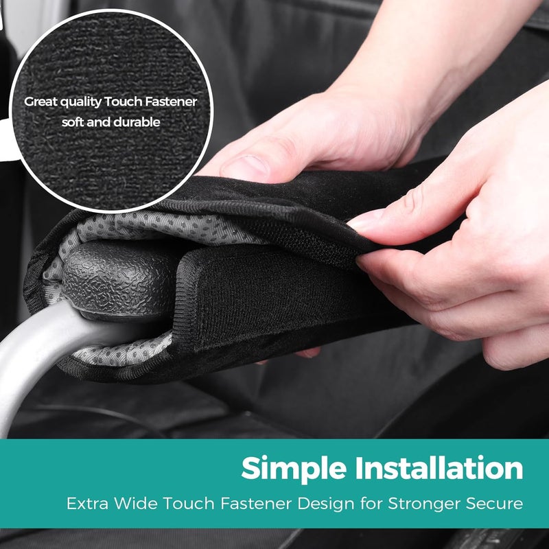 lefeke Wheelchair Armrest Cover (Pair) - Memory Foam Velvet Pad for Office & Transport Chair - Soft Support Cushion Accessories for Padded Arm Rest, Kids, Adults - Comfort Padding Pressure Relief - Image 3